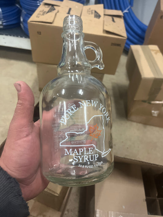 NYS Glass Maple Syrup Bottle